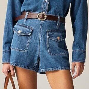 J.Crew Denim Short with Sailor Pockets Elaine Wash Size 25 NWT